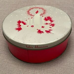 Vintage Holiday Cookie Tin Gift Tin